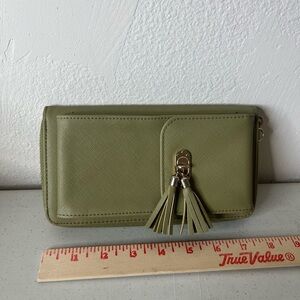 Olive Green Women’s Tassel Wallet - Unbranded